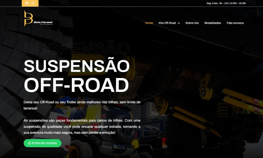 Site da Beto Paraná apresentado no portfólio da SitesJÁ